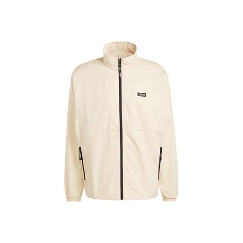 

adidas Originals Men s Solid Color Logo Stand Collar Zip Jacket - Sandstorm Tan L дубильная кора/песчаная буря