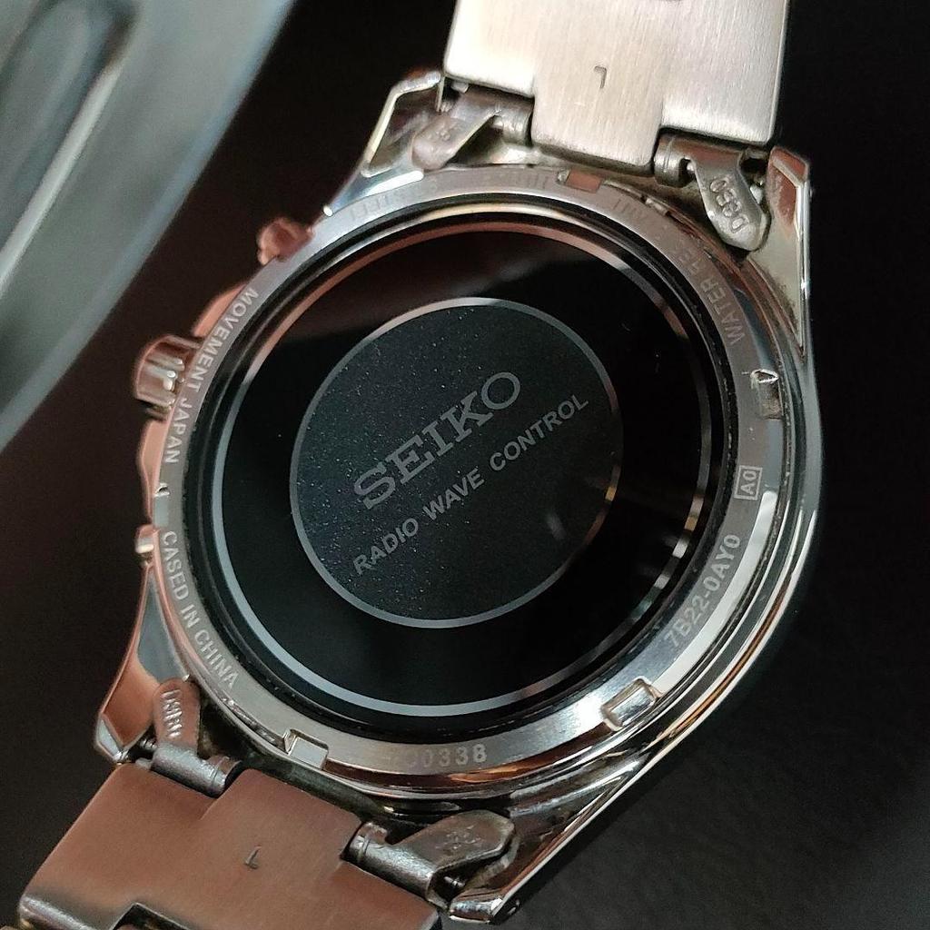 [USED] Seiko Spirit Black Silver Solar Watch