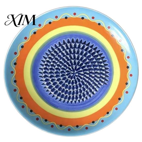 Wielofunkcyjna tarka do przecierów owocowych Ceramiczna tarcza do mielenia imbiru i czosnku, Tarka z ostrymi ząbkami, Łatwa do czyszczenia ręczna maszynka do mielenia dodatków żywnościowych