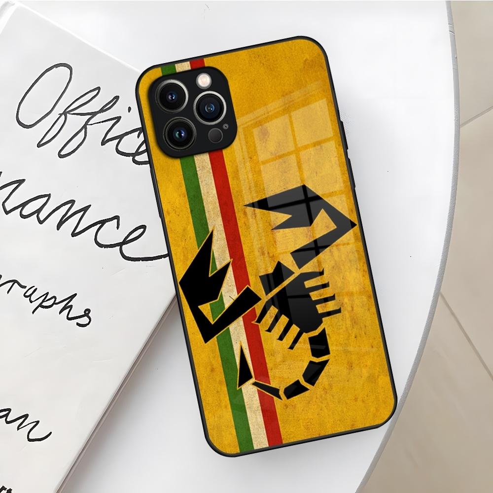 

ABARTH Italy Car Phone Case for Iphone 16 15 14 12 11 13 Pro Max Mini X Xr Xs Se 8 Puls glass Cover iPhone 13 mini