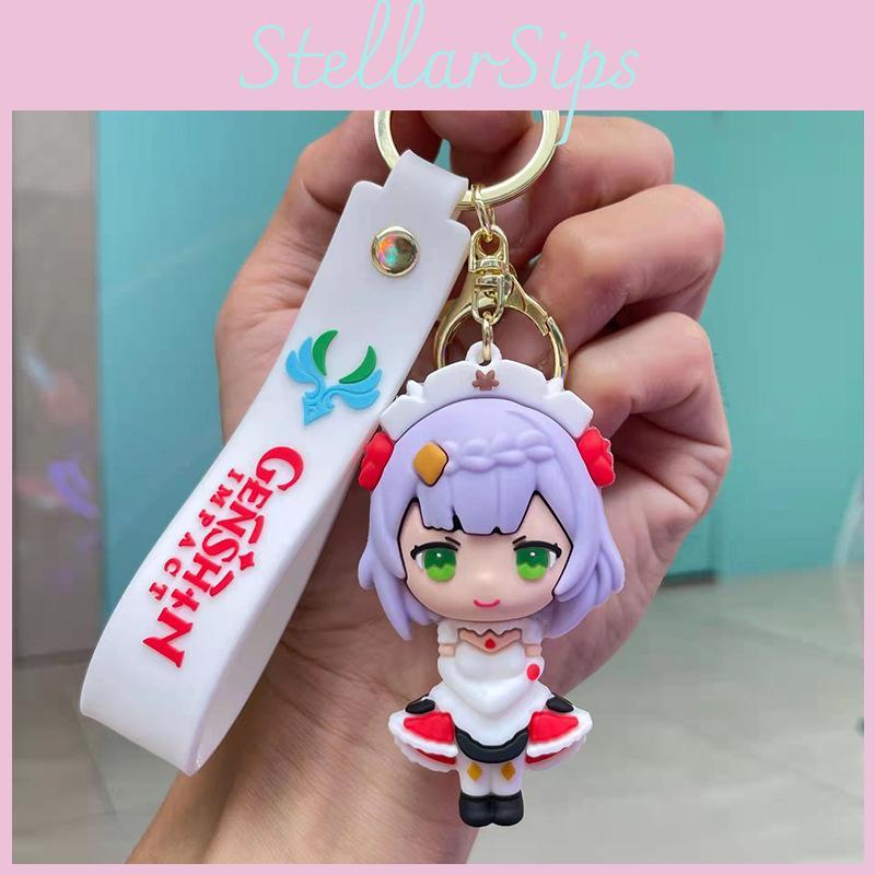 Genshin Impact And Naruto Silicone Keychain Figurine Collectible For Anime Fans