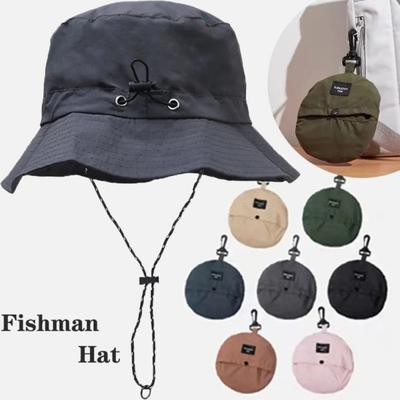 Waterproof Foldable Fisherman Hat Summer Lightweight Quick-Dry Sun Protection Outdoor Cap For Hiking Unisex Windproof Breathable Packable Bucket Hat