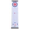 Tabletop Curling Game Interactive Large Mat Compact Roll Up Curling Family Game for Home Outdoor Fun