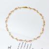 Light Luxury Rose Flower Necklace Copper Zircon Vine Necklace Classic Zircon Necklace  Weddings