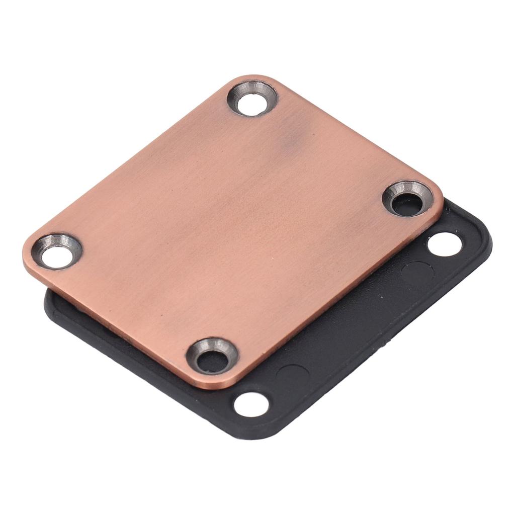 Guitar Neck Plate 4 Bolt with Screws for Telecaster Electric Bass Replacement Supplies Repair Parts
