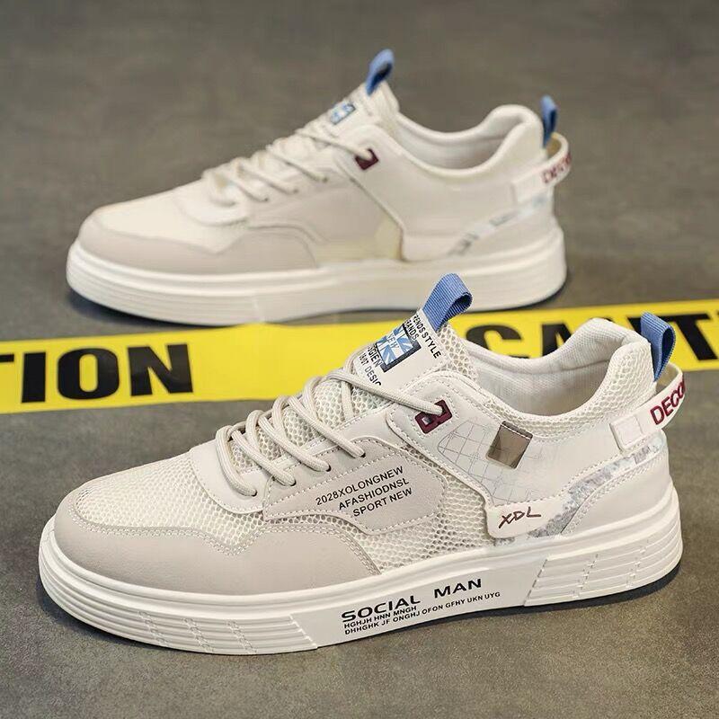 Designer Men's Sneakers 2024 Mesh Breathable Vulcanized Shoe Fashion Lace-up Canvas Shoes Summer Comfortable Sneakers Zapatillas