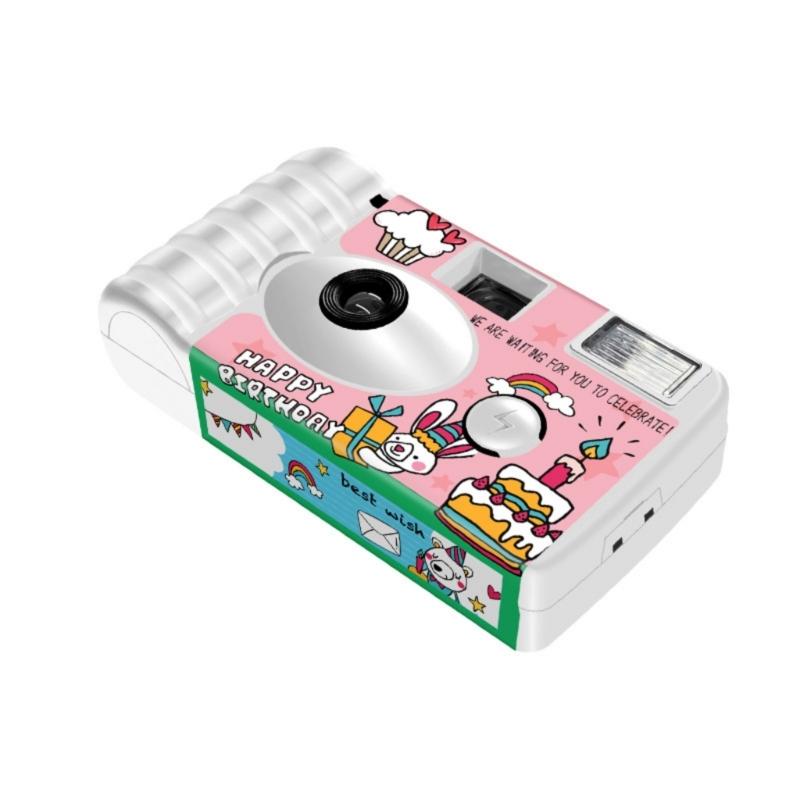 Disposable Film Camera 18 Exposure Color Film Camera for Happy Birthday Memories One-time Gift for Children 1