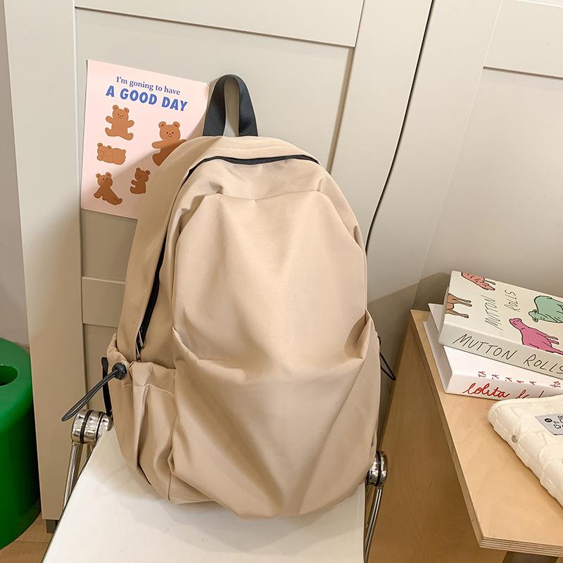 School Bag Junior High School Girls Large Capacity Backpack Men High Sense Simple High School College Student Travel Backpack