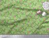 Soimoi Japan Crepe Satin Fabric Swirl,Leaves & Rose Floral Printed Fabric 1 Metre 42 Inch