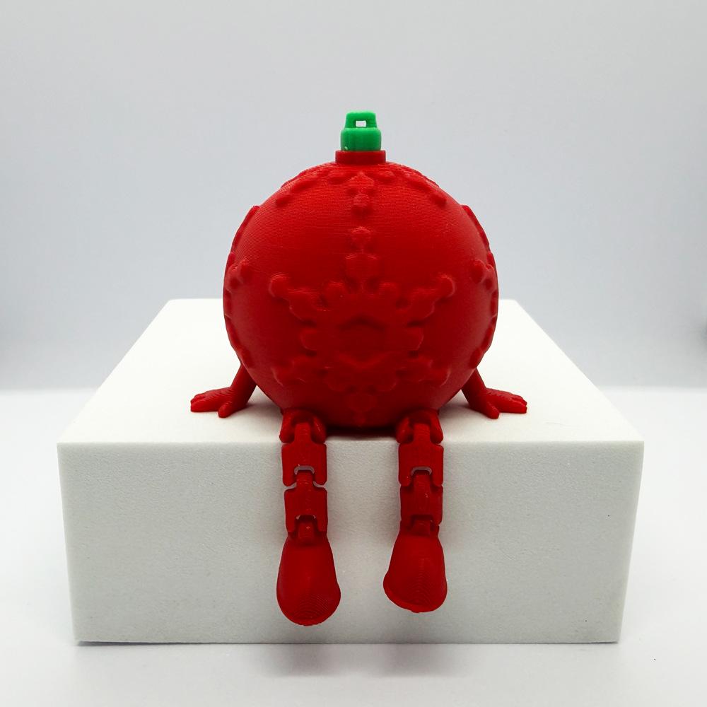 3D Printed Ghost Decorations with Movable Legs for Christmas and Halloween