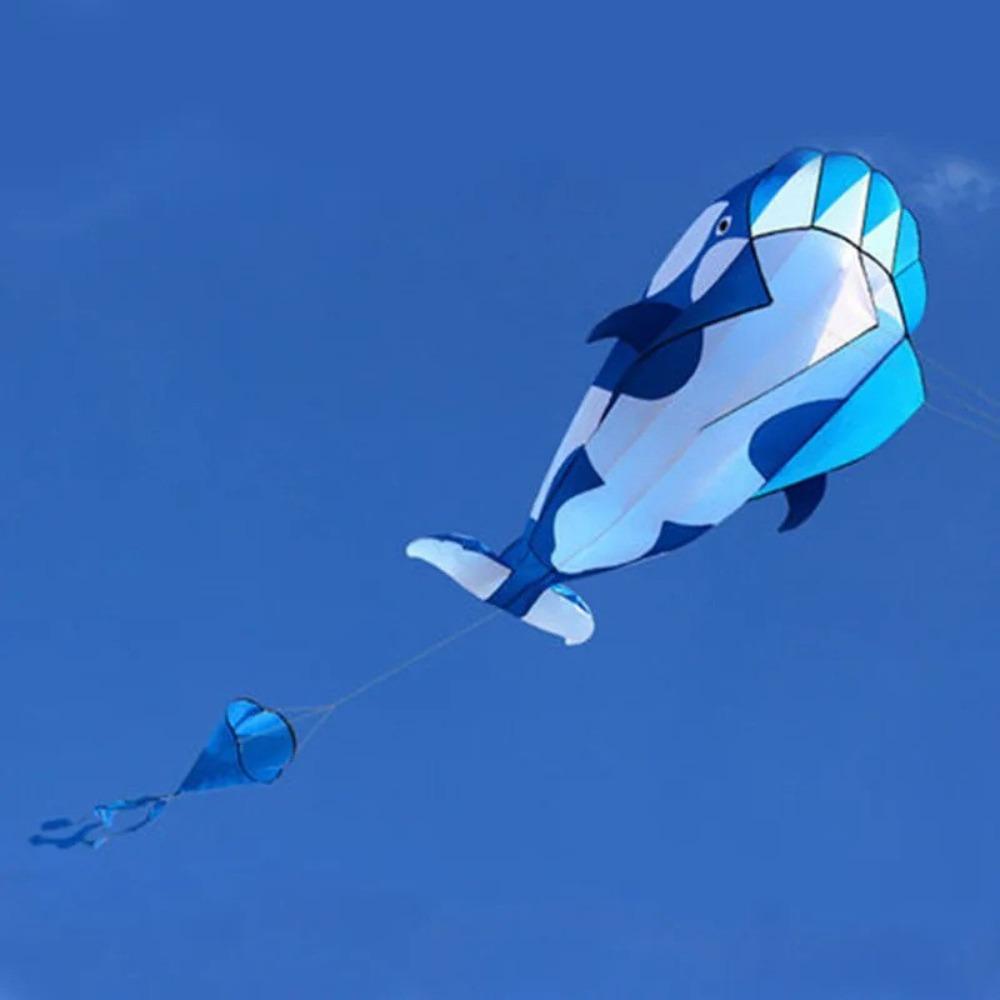 Enkellinjet Stor Hval/Delfin Drage God Flygende Plast Flygeleke Myk Drage Utendørs Moro Sport