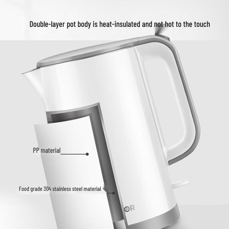 SUPOR ZMD 1.5L Stainless Steel Electric Kettle CN plug (adapter included)