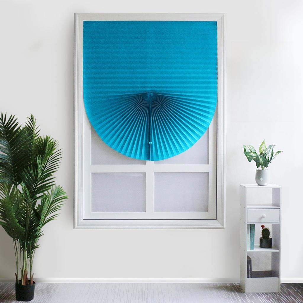 1PC Shades Self-adhesive Half Windows Nonwoven Folding Curtain Bathroom Balcony Living Room Balcony Curtains Pleated Blinds