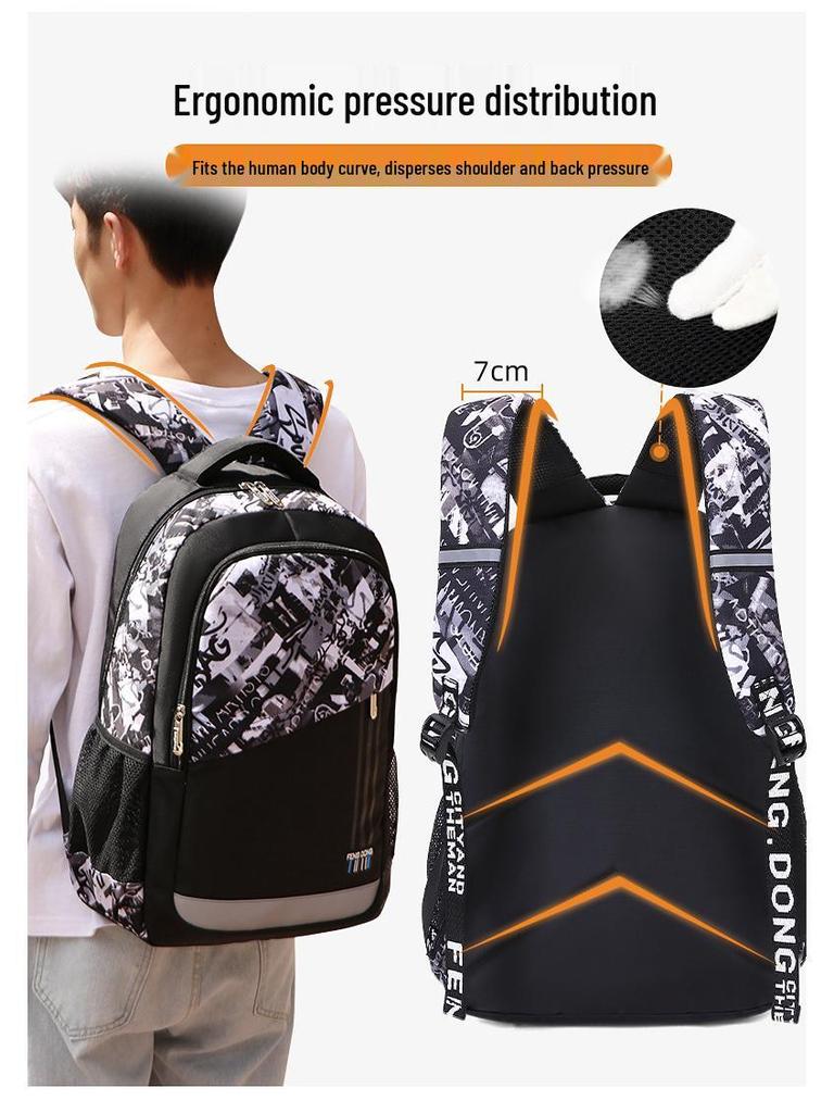 Universal Lightweight Large Capacity Backpack: Wear-resistant, Multifunctional, Load-reducing Travel & Student Schoolbag.