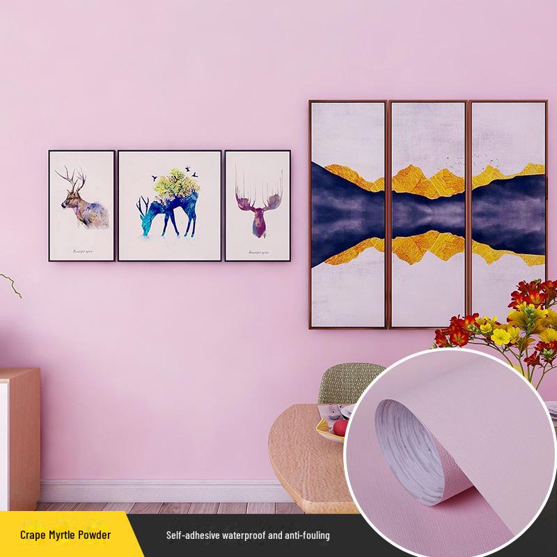 Self-Adhesive Solid Color PVC Wallpaper for Bedroom and Home Décor