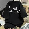 Women's Butterfly Print Oversized T-Shirt Casual Loose Short Sleeve Cotton Top  Summer Tee