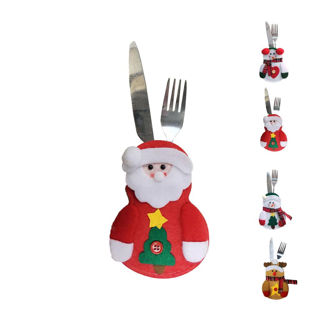 Weihnachten Xmas Besteck Geschirr Halter Gabel Löffel Tasche Hülle Etui