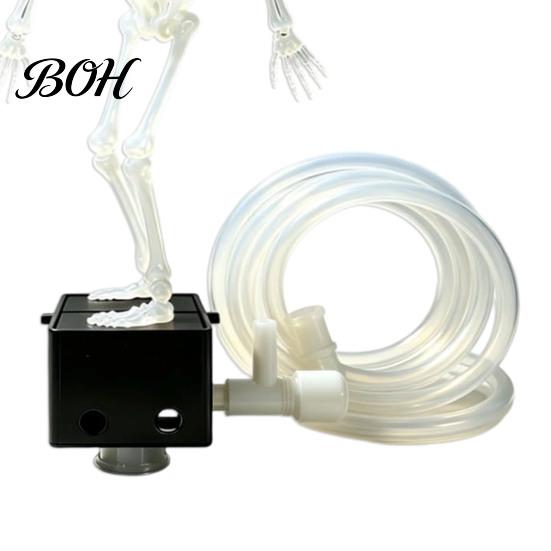 Regalo di Natale per Amanti dei Pesci Scheletro Danzante Bubbler Decorazione Acquario, Ornamento Serbatoio Pneumatico Mobile Betta Ornamenti di Halloween con Aria da 1 Metro