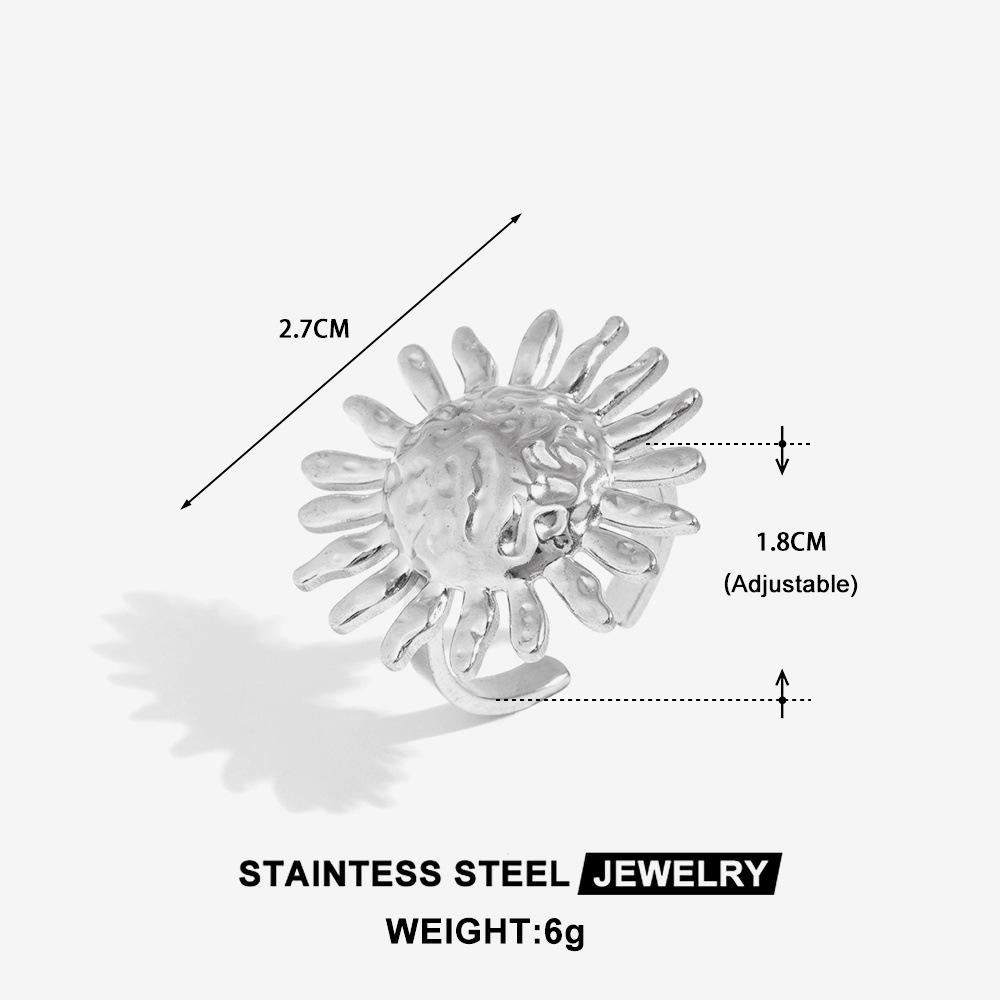 

European & American Stainless Steel Open Ring - Titanium Steel Hand Jewelry, High-End Designer Accessories