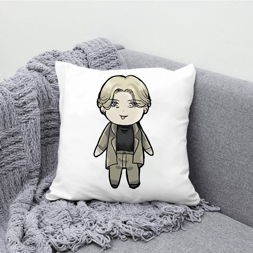 Johan Liebert M-Monster Pillow Case For Sofa Decor Car Office Room Printing Cushion Cover Decorations and Protector