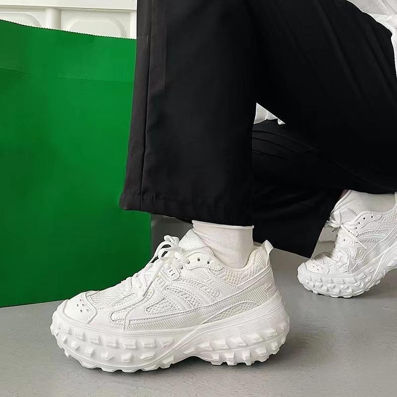 Luxury Brand Designer Dad's Shoes Couple Tire Platform Heightened Tank Shoes Breathable Casual Women's Large Size Sneakers
