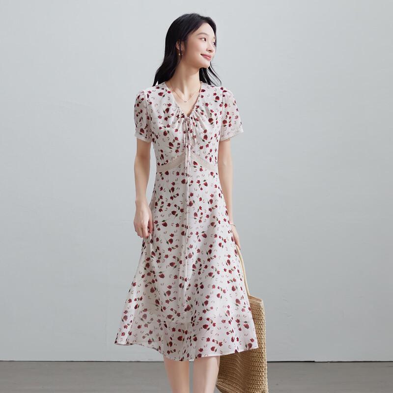 SOFSIL French V-Neck Floral Midi Dress
