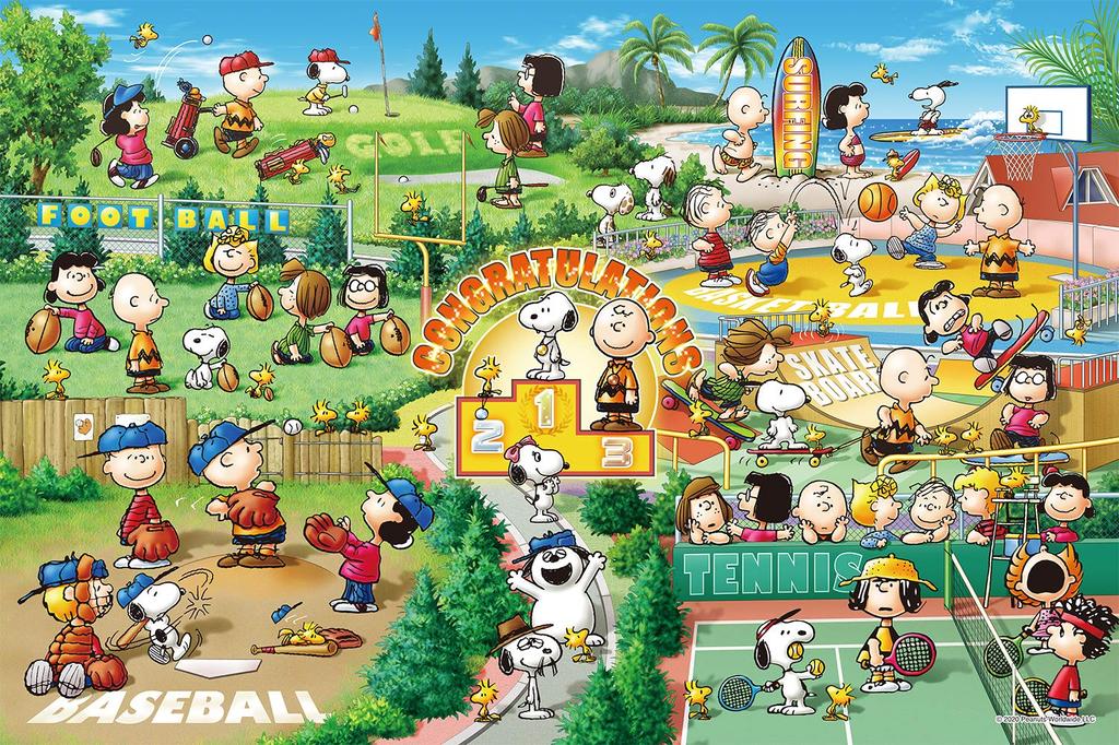 Epoch 1000-Piece Jigsaw Puzzle PEANUTS Snoopy Let's Play Sports (50x75cm)
