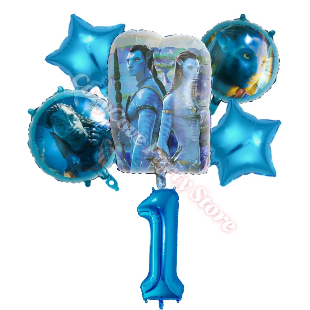 New Avatar Birthday Party Decoration Tableware Avatar 2 Balloons Set Plate Cup Gift Bags For Kids Boy Party Favors Photo Booth