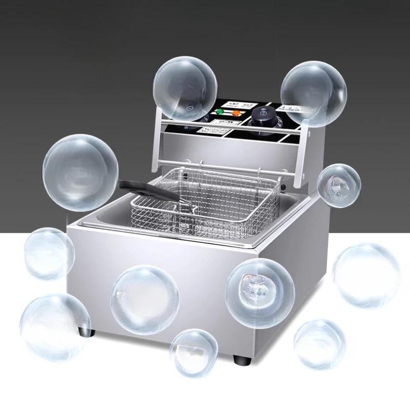 220V10l Stainless Steel Commercial Electric Frit Use Stove Single Cylinder Smokeless Chicken Dough French Fries Fryer Machine