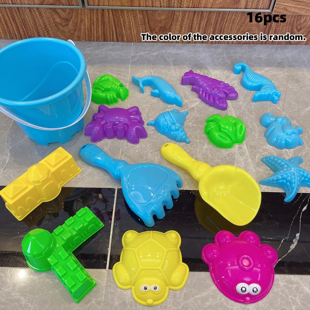 Children'S Beach Toy Set, Atv, Sand Digging And Water Toy, Beach Bucket, Hourglass, Shovel, Beach Sand Play Tool Random Colors