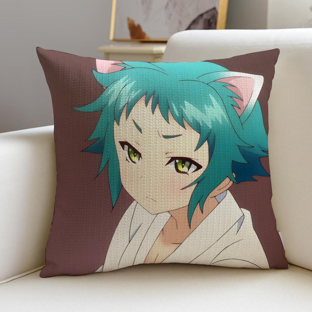 Yuuna and the Haunted Hot Springs Cushion Cover Breathable and skinfriendly linen pillowcase removable and washable cushion