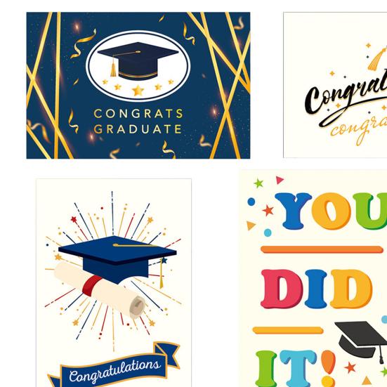 Graduation Cards Set 2026 Bachelor's Degree Card with Envelopes And Stickers Inspirational Congrats Personalized Graduation Message Card