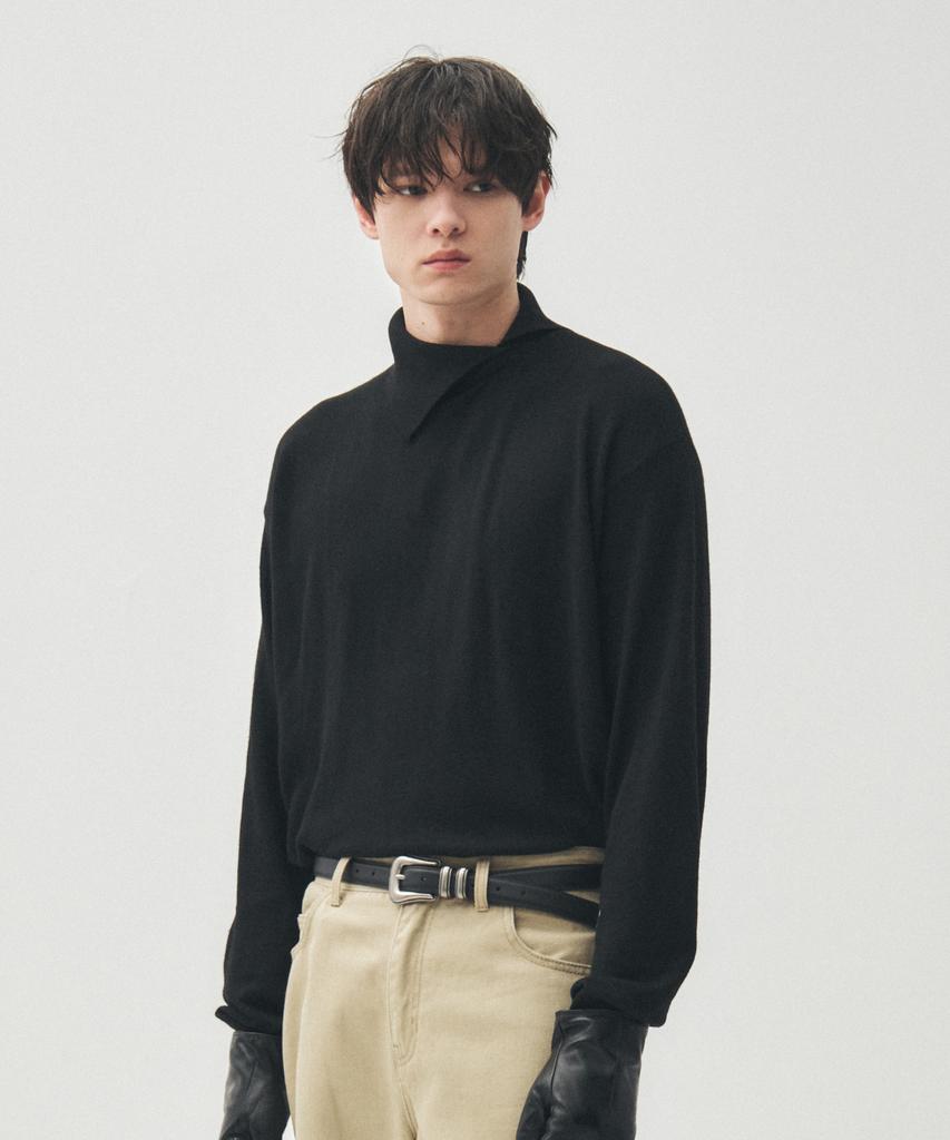 MINAV Cashmere Belle Turtleneck Knit [Black]
