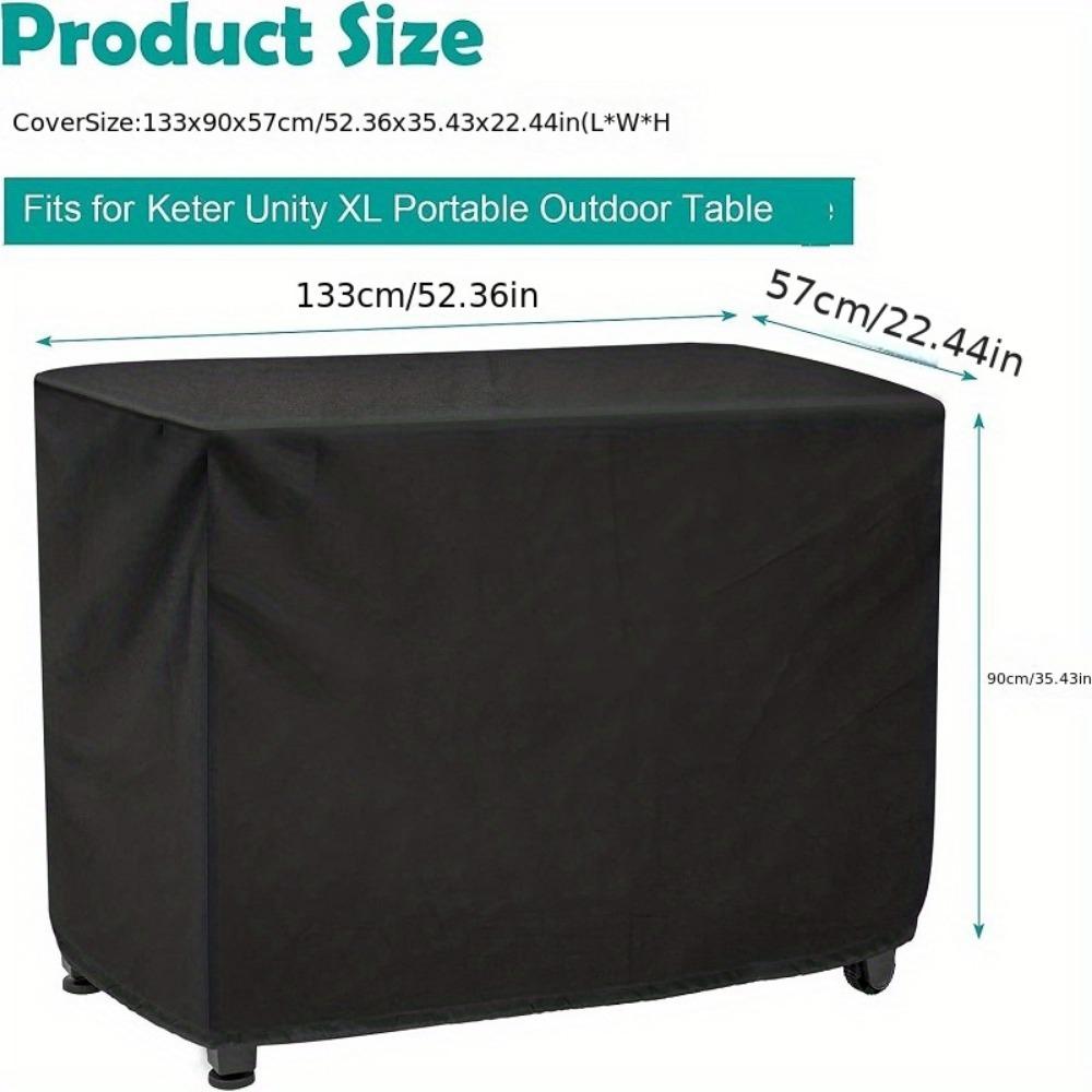 Multi-size Optional Black Silver Outdoor Patio Dustproof Sun Protection Durable Black Fabric Keyboard Outdoor Cart Dustproof Table Cover