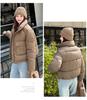 Women’s Short Houndstooth Windproof Thicken Warm Winter Jacket Puffer Jacket