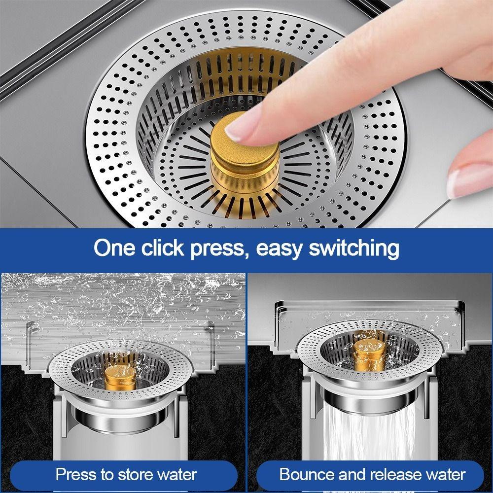 Anti-Clogging Kitchen Sink Drain Strainer 3 In 1 Sink Strainer Upgraded Sink Stopper  for Kitchen