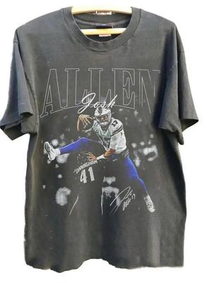 Josh Allen Vintage Buffalo Football Retro 90er Grafik Spieltag Unisex T-Shirt