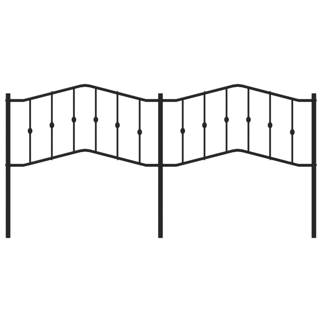 Replacement Headboard Metal Black 200 Cm
