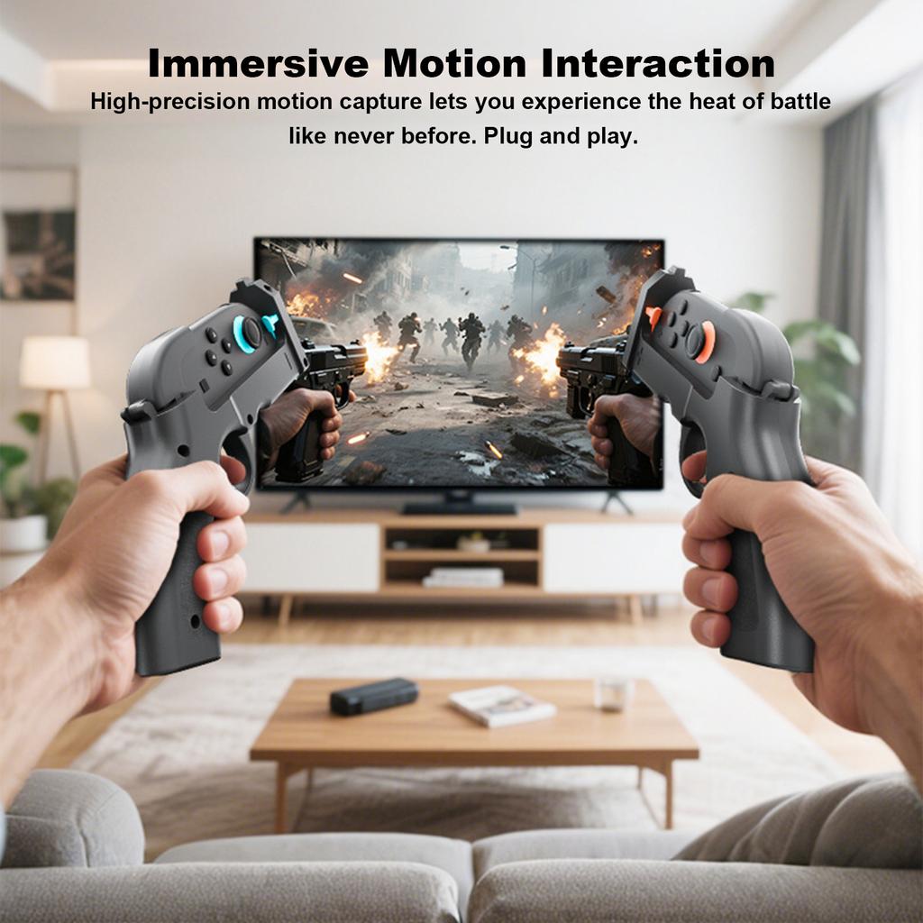 for Nintendo Switch2 for Joy-Con Controller Gun Shape Handgrip Shooting Gunstock Grip Small Handle Shooting Game Gun Stock Grip