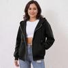 Women's Off Shoulder Zipper Hoodie Sweatshirt  Fashion Clothing Casual Jacket