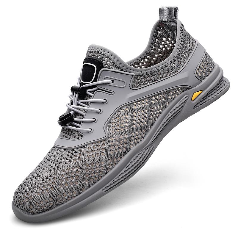 Fashion Summer Men Casual Mesh Shoes Cool Breathable Comfortable Men Outdoor Hiking Sneakers Fashionable Men Soft Sole Hollow Out Shoes