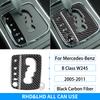 For Mercedes Benz B W245 2005-2011 Real Carbon Fiber 2Pcs Gear Stickers Shift Panel Auto Interior Cover Decoration