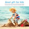 Lurrose Kids' Beach Shovel Set, 3-Piece Set with Wooden Handles, Sand and Gardening Tools, Perfect for Summer Beach Play and Snow Play (1 Each In