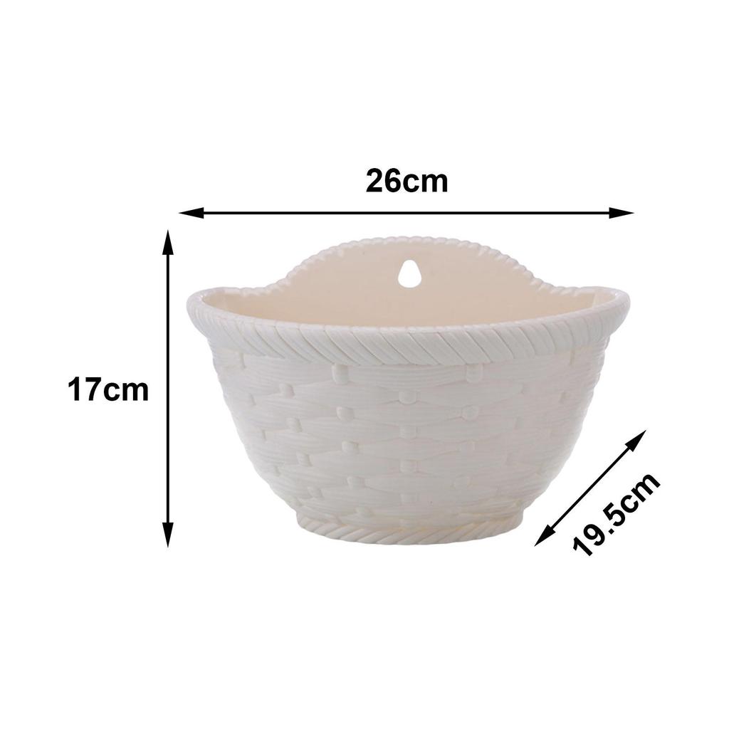 Hanging Flower Pot Wall Decor Self Watering Plants Holder Balcony Planter Bucket for Railing Garden Backyard Yard Indoor Outdoor