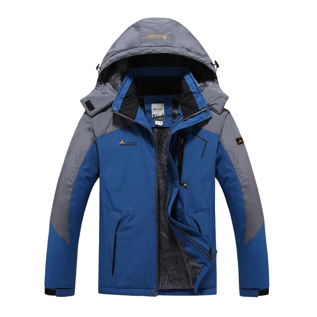 Thickened Fleece Windproof Outdoor Climbing Jacket for Couples Breathable Warm Cotton Coat Large Size Outdoor Clothing