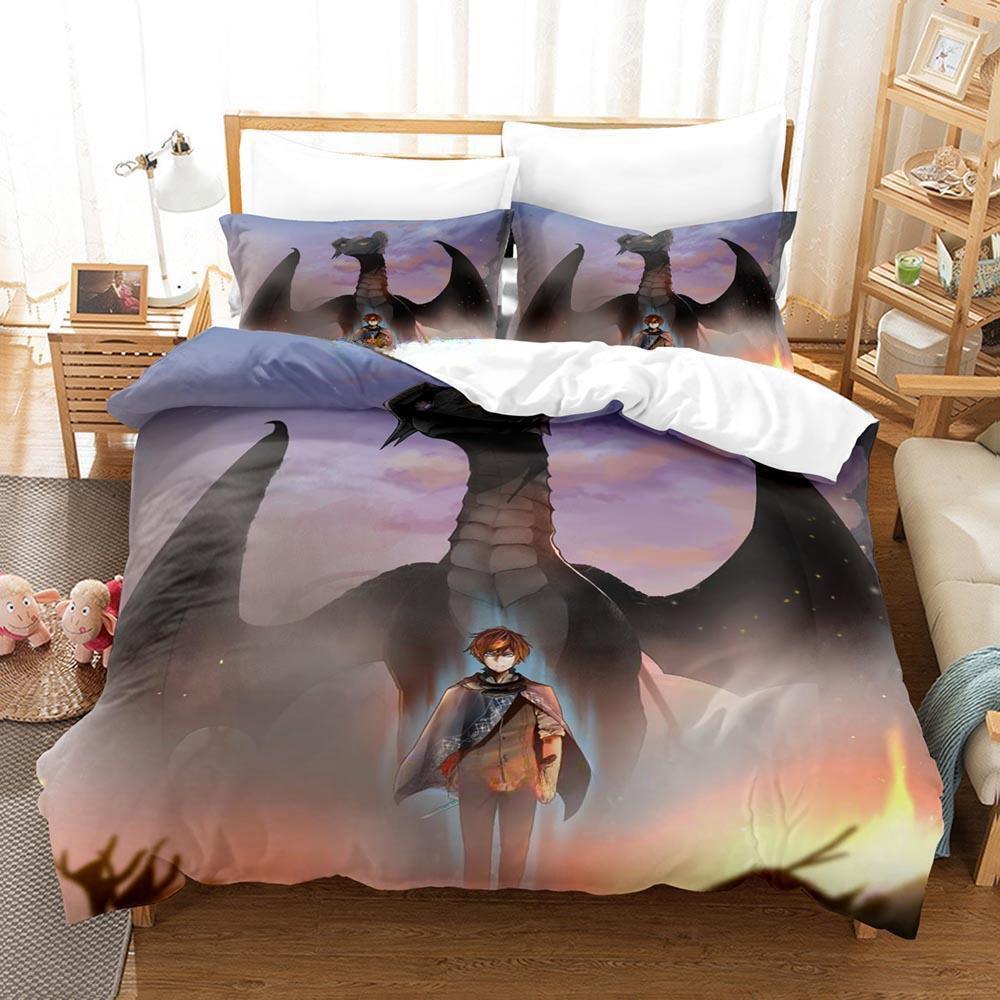 New The Beginning After The End Bedding Set Single Twin Full Queen King Size Bed Set Adult Kid Bedroom Duvetcover Sets Anime Bed