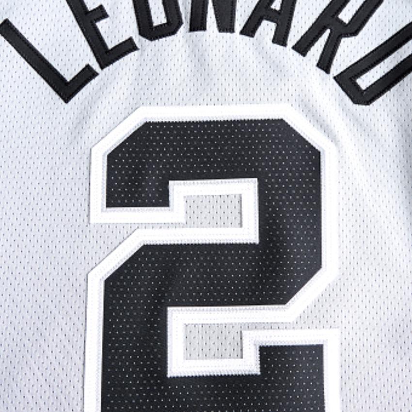 Nike X NBA Collaboration NBA AU Player Edition Spurs Leonard Jersey 2 Basketball Vest Men Jerseys Gray 863169-007