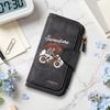 Vintage Print Long Wallet for Daily Use Stylish Portable Card Holder Purse