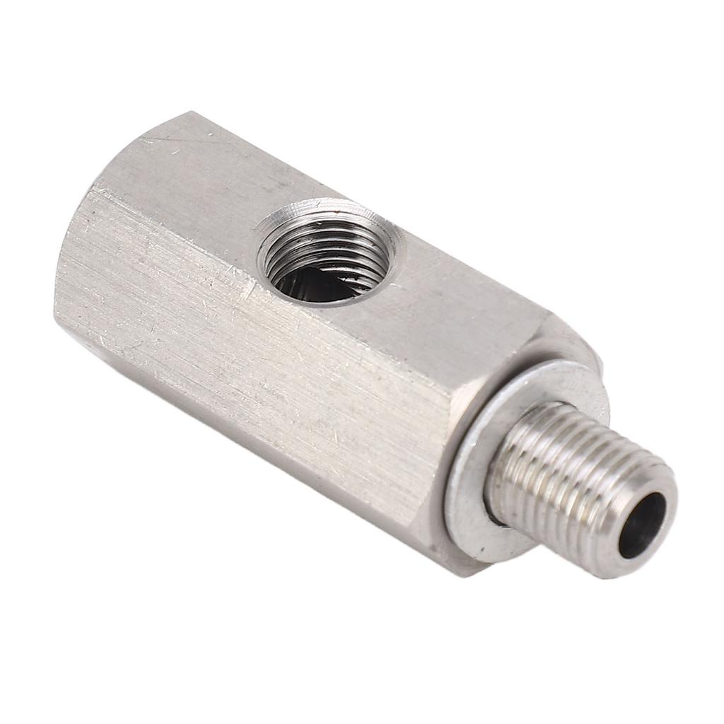 M10x1.0 Oil Pressure Sensor Tee To M10 Adapter Turbo Supply Feed Line Gauge Stainless Steel
