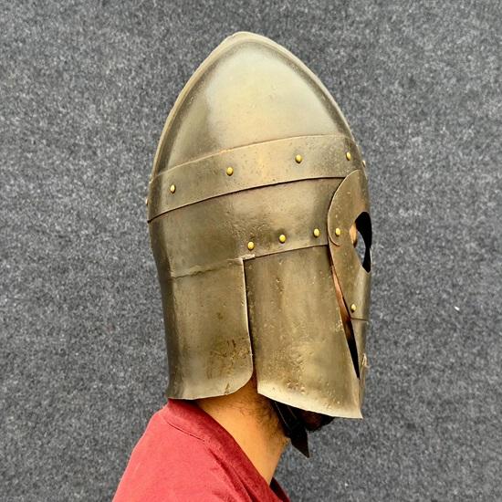 Mittelalterlicher Schädel Dämon Helm Stahl Tragbarer Helm Fierce Cosplay Rüstung Dekor Rollenspiel Weihnachten
